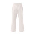 thumbnail image 4 of Capris, Mens Fashion Summer Drawstring Elastic Waist Casual Solid Color Capris Pants, 4 of 4