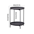 thumbnail image 3 of Tyidzon Scandinavian Small Tea Table Iron Sofa Side Table High Strength Plastic Small Corner Table Modern Concise Living Room Bedroom Small Round Table, 3 of 6