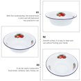 thumbnail image 2 of MasteelfCA 1pc Vintage Enamel Rice Bowls Practical Ramen Storage Bowls Enamel Tableware, 2 of 8