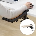 thumbnail image 1 of Langgg Wood Computer Arm Rest for Desk Folding Computer Desk Extender for Desk Light Khaki, 1 of 9