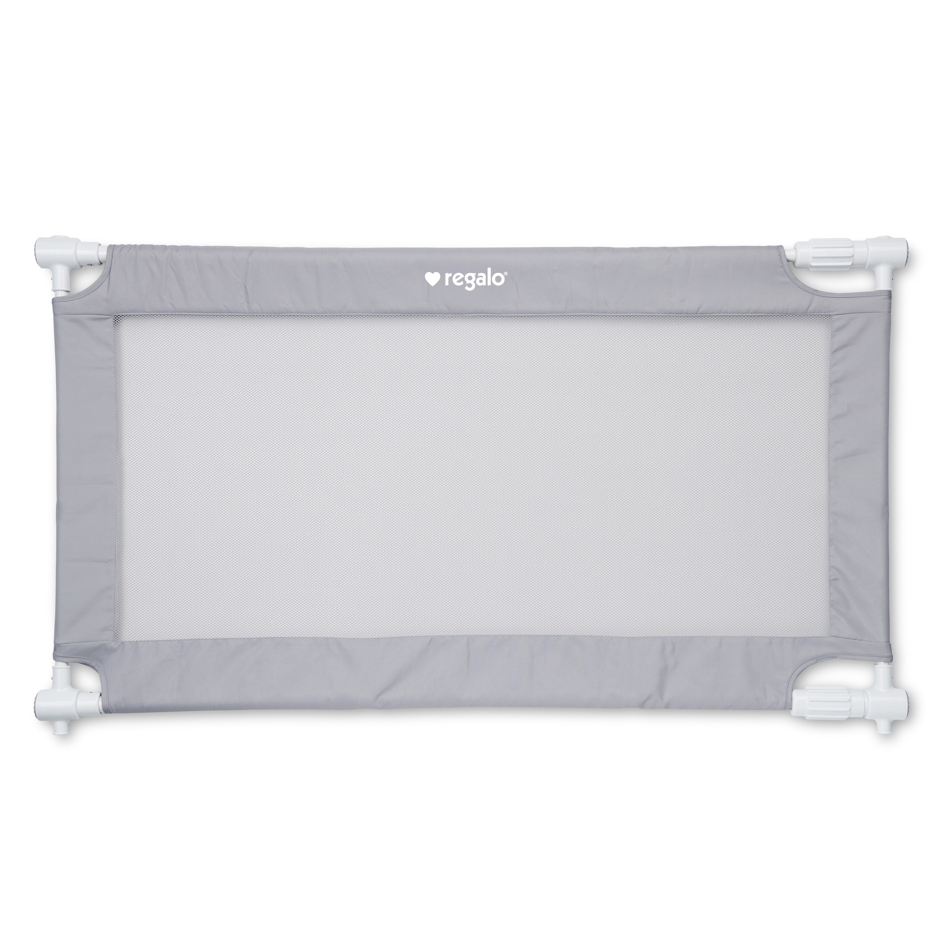 Regalo Barrière de Sécurité Bébé et Animaux Extensible 50" – Barrière Gris à Fixation Sans Perçage pour Portes ou Couloirs, Convient pour Ouvertures de 27,5 à 50 po