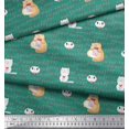 thumbnail image 2 of Soimoi Rayon Fabric Sweet Cat Kids Print Sewing Fabric Yard 56 Inch Wide, 2 of 3