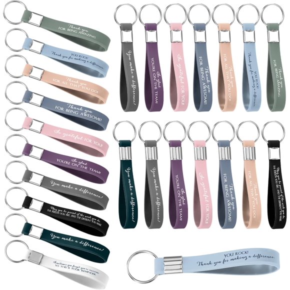 50 Pcs Bulk Inspirational Keychain Motivational Thank You Gift Appreciation for Vet Tech Employee Christmas Teacher