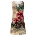 thumbnail image 4 of RKSTN Robe d'Été pour Femmes, Robe Débardeur d'Été Décontractée Ample à Imprimé Floral pour Femmes, Robe de Plage Ajourée Sans Manches, Robes de Plage, Robes Grande Taille pour Femmes, 4 of 5