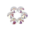 thumbnail image 4 of 1400 Pcs/ss 6 Gemmes Rondes Plates en Verre Cristal Dos en Résine Strass Gemmes Blanc AB Acrylique, 4 of 7