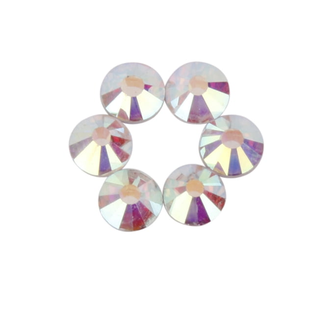 1400 Pcs/SS16 Strass en Verre Cristal Ronds à Dos Plat Gemmes Blanches Gemmes Résine AB