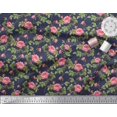 thumbnail image 3 of Soimoi Poly Georgette Tissu Feuilles & Pivoine Imprimé Floral 1 Yard 52 Inch Wide, 3 of 5