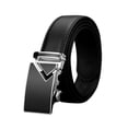 thumbnail image 1 of Unique Bargains Men's Holeless Automatic Buckle PU Leather Ratchet Belt, 1 of 7