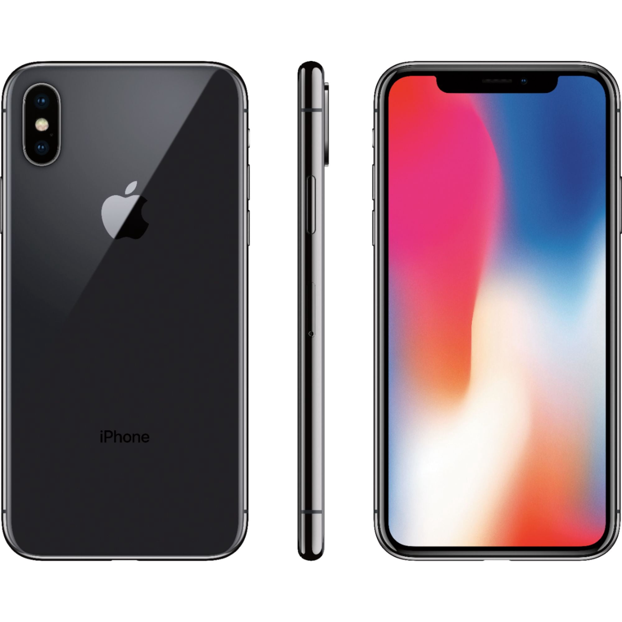 Restored Apple iPhone X 256GB Space Gray GSM Unlocked (AT&T + T