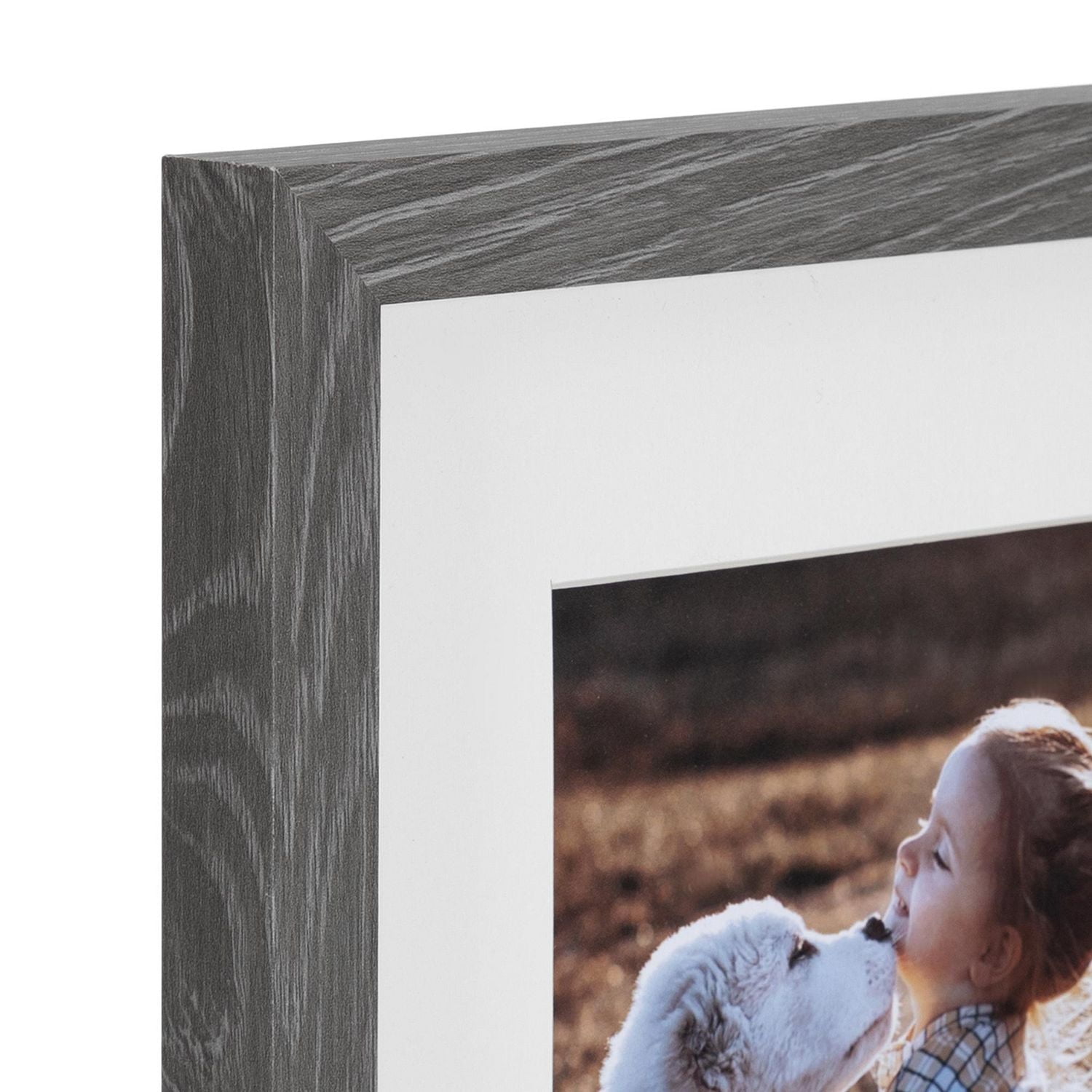 Cadre photo galerie hometrends Gris de 20,3 cm x 25,4 cm avec passe-partout de 12,7 cm x 17,8 cm