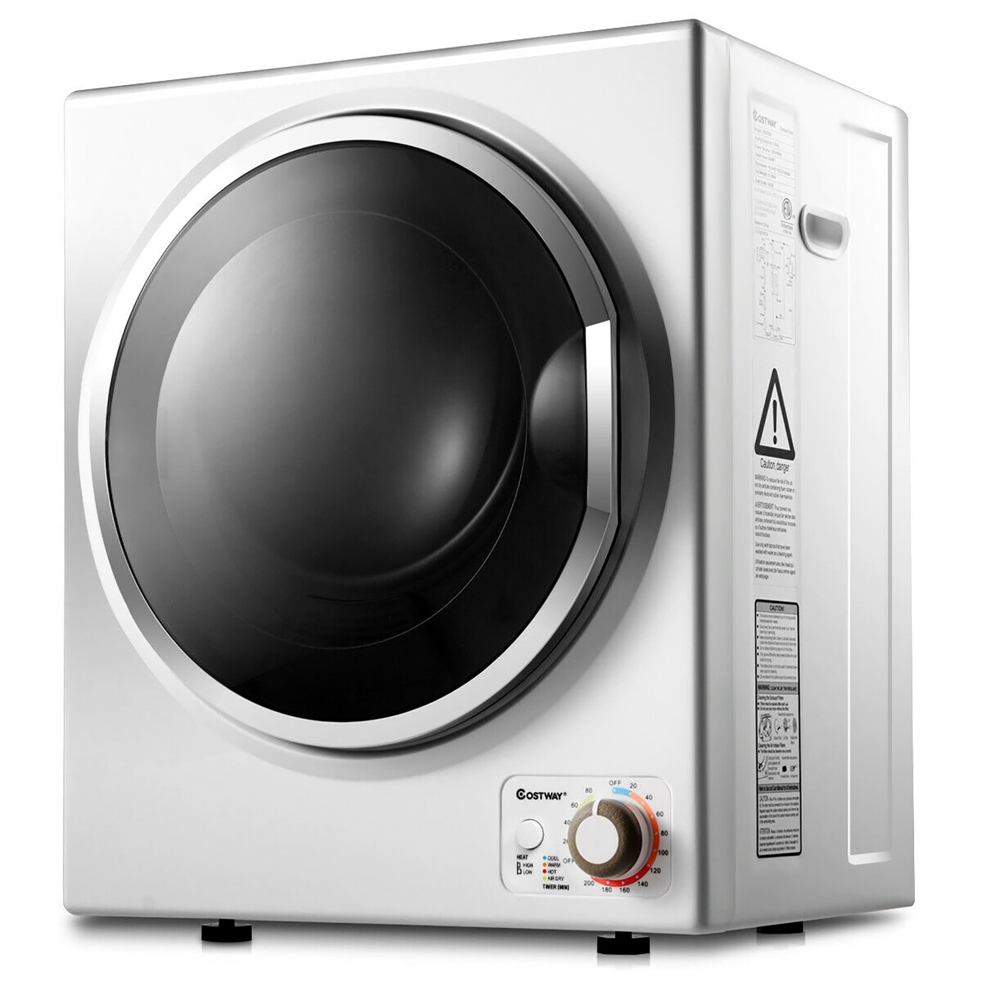 Sèche-linge électrique compact Costway en acier inoxydable monté au mur 1,5 pi³