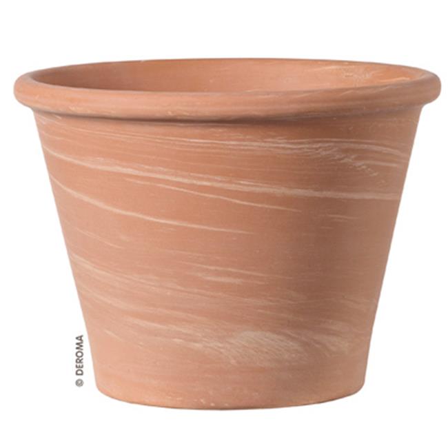 Deroma 225958 Jardinière Ronde Duo 6.7 x 5 Po, Blanche - Lot de 16