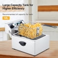 thumbnail image 2 of BeesClover Friteuse Électrique en Acier Inoxydable, Comprend Panier et Couvercle, Protection contre la Surchauffe, Idéale pour un Usage en Restaurant Ou en Cuisine, 2 of 6