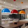 thumbnail image 3 of Glossy Dome Colorful Pendant Light Fixture, Minimalism Semicircle Metal Aluminum Pendant Lamp, Retro Ceiling Pendant Light, Pendant Lighting for Kitchen Island Dining Room Table, 3 of 7