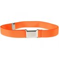 thumbnail image 1 of Kids Elastic Adjustable Strech Belt With Silver Square Buckle - Orange, 1 of 2