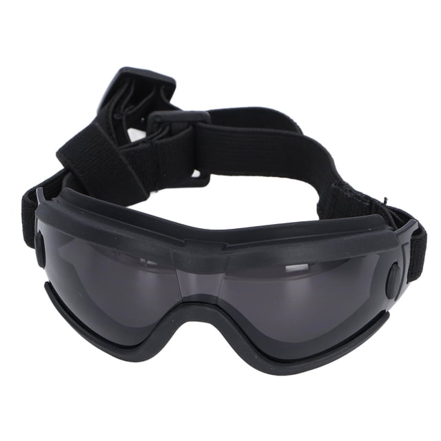Dog Goggles, Dog Sunglasses UV Proof Explosion Resistant Comfortable Adjustable Lens Strap for Cycling Red Lens,Grey Lens,Transparent Lens,Silver Lens