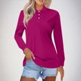 thumbnail image 2 of asjyhkr Plus Size Womens Long Sleeve Shirts Button Summer Tops Trendy 2025 Work Business Causal T Shirts, 2 of 6