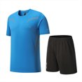 thumbnail image 4 of Ceisia Men's Athletic Tracksuit Sets | Breathable Crew Neck Tee & Drawstring Shorts | Summer Sports Outfits Gift, 4 of 6