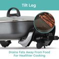thumbnail image 4 of West Bend Family-Sized Electric Skillet with Diamond Shield Scratch-Resistant, Non-Stick Coating, Gray, 4 of 9
