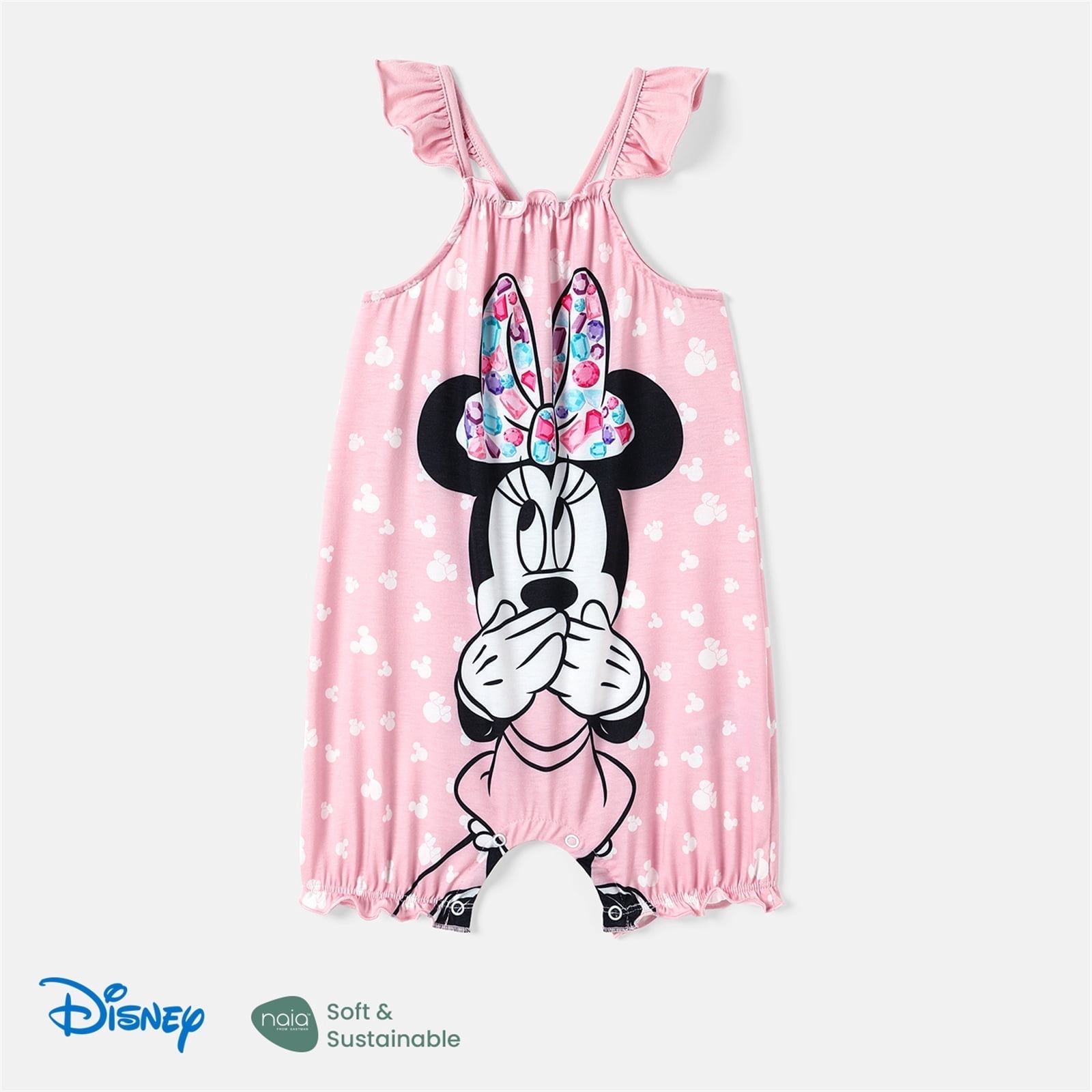 Disney Minnie Mouse Mommy and Me Pink Flutter-sleeve Naia™ Dresses