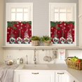thumbnail image 5 of Ensemble de Rideaux et Cantonnières de Cuisine avec Gnomes de Noël, Traitements de Fenêtre Rouges pour les Fêtes d'Hiver, Cantonnières, Flocons de Neige Blancs, Arbres de Noël, Rideaux Demi/courts pour Petites Fenêtres Café /salon/ Chambre 54x24 Po, 5 of 5