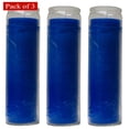 thumbnail image 1 of Religious Glass Candle Solid Blue, Long‑Lasting Burn (Pack of 3 Candles), 1 of 6