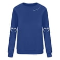 thumbnail image 4 of LMKIHUSA Chandail Graphique d'Halloween pour Femmes Saison Effrayante Squelette Cœur Chandail à Enfiler Hauts Manches Longues Col Rond Blouses Douces Décontracté Tendance 2025 Chandail Bleu Marine,TTG, 4 of 4