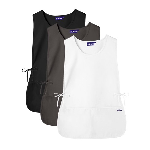 "Sivvan Unisex Cobbler Apron (3 Pack) - Adjustable Waist Ties, 2 Deep front pockets"
