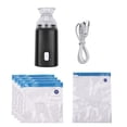 thumbnail image 3 of Electric Pump With Storage Bags With Usb Cable 5 Storage Bags Rechargeable Portable For Travel Home Use Save Space Black, 3 of 7