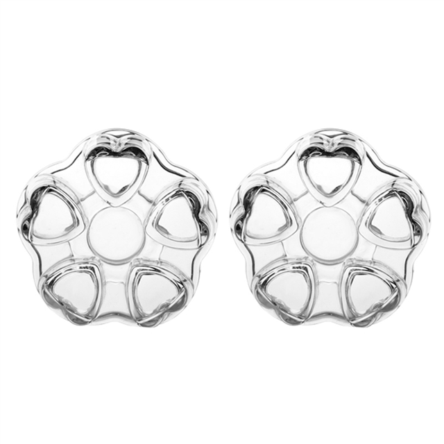 2X Clear Glass Heat-Resisting Heart Shape Teapot' Warmer Heater Base Candle Holder