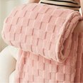 thumbnail image 1 of TIMIFIS Throw Blanket couch throw blanket Thickened Solid Colour Pineapple Fleece Blanket Coral Fleece Sofa Cover Blanket Coral Fleece Gift Blanket Nap Blanket, 1 of 9