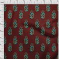 thumbnail image 3 of oneOone Georgette Viscose Fabric Leaves & Floral Block Printed Craft Fabric BTY 42 Inch Wide, 3 of 6