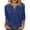 172-Marine, variante sur Craaazy T-Shirts Décontractés pour Femmes à Manches 3/4 avec Boutons et Col en V, Couleur Unie, avec Poche, pour Usage Quotidien au Printemps et en Été