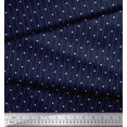 thumbnail image 3 of Soimoi Blue Poly Georgette Fabric Dots & Star Print Fabric by Yard 42 Inch Wide, 3 of 3