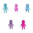 thumbnail image 1 of Squishy Figure Ball, Glitter Filled Fidget Ball, Glitter Filled Squishy Do-Ll Stress Relief Toy, Slow Rising Stretchy Squeeze Fidget Toy for Anxiety Relief, Random Color-1pcs, 1 of 5