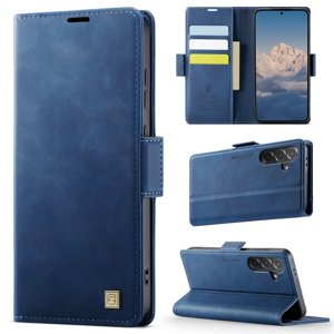 Étui de téléphone Autspace pour Samsung Galaxy A56 5G Boîtier de protection en cuir portefeuille magnétique de 6,7 pouces avec la fonction de support de carte Étanche à l'étui, bleu, pour Galaxy A56(5G)