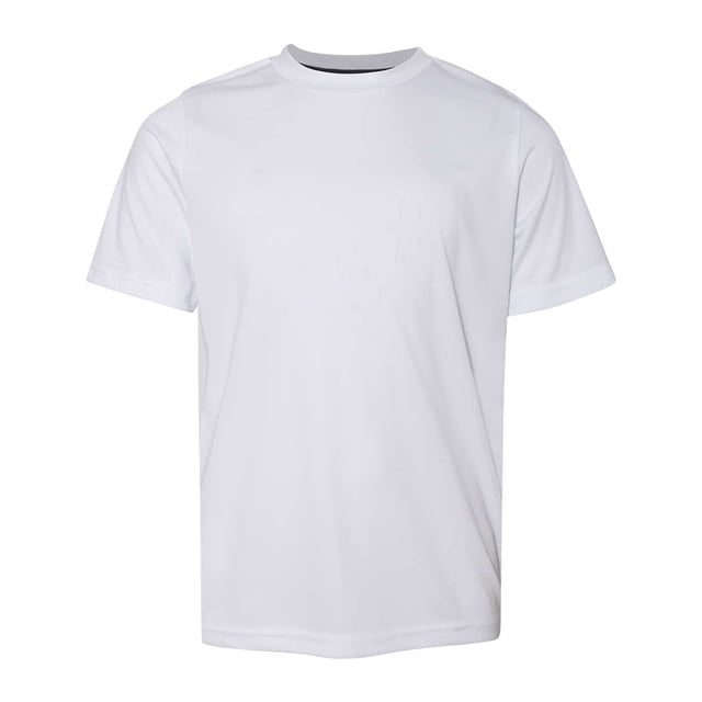 Russell Athletic T-Shirt à Manches Courtes de Performance de Base pour Jeunes, L, Blanc