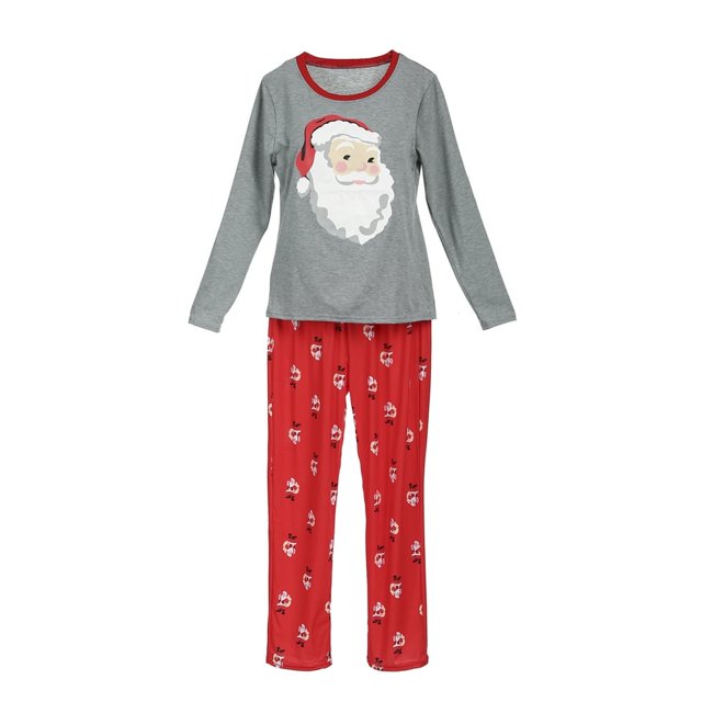 Pyjamas de Noël pour la Famille avec Haut Imprimé et Pantalon Ensembles de Pyjamas Assortis