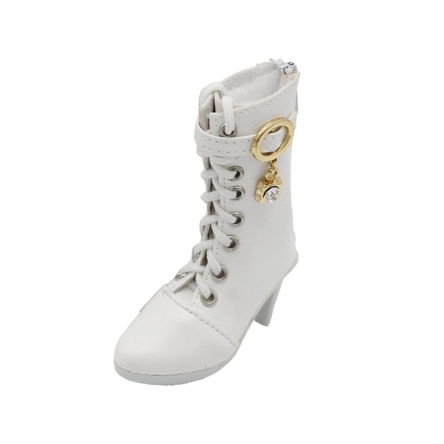 Langgg Chaussures à Talons Hauts Tenues Mode pour Poupée BJD 1/3 Poupée 60 cm Poupée BJD 24 Pouces Blanc