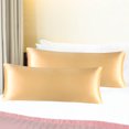 thumbnail image 1 of PiccoCasa Satin Body Pillowcases 2 Pcs Soft with Zipper Closure Gold 20"x54", 1 of 7