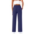 thumbnail image 4 of Fgnfyis Pantalon de Yoga pour Femmes, Gainant, Exercice, Mise en Forme, Course, Taille Haute, Long, Extensible, Confortable, pour Femmes, Bleu, G, 4 of 7