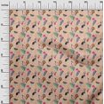 thumbnail image 3 of oneOone Polyester Spandex Peach Fabric Lemon With Leaf Craft Projects Decor Fabric Printed By The Yard 56 Inch Wide, 3 of 4
