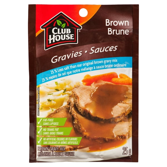 Club House,Gravies/Sauces, Brown Brune, 25% mins del que notre  mélange à sauce brune ordinaire