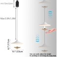 thumbnail image 4 of FSLiving Adjustable Height Track Pendnat Light J-Type Retractable Lift Track Pendnat Light with Hand-Sweep Control with Stepless Dimming Indoor Island Light Free Height Lamp, Monet White - 1 Pack, 4 of 8