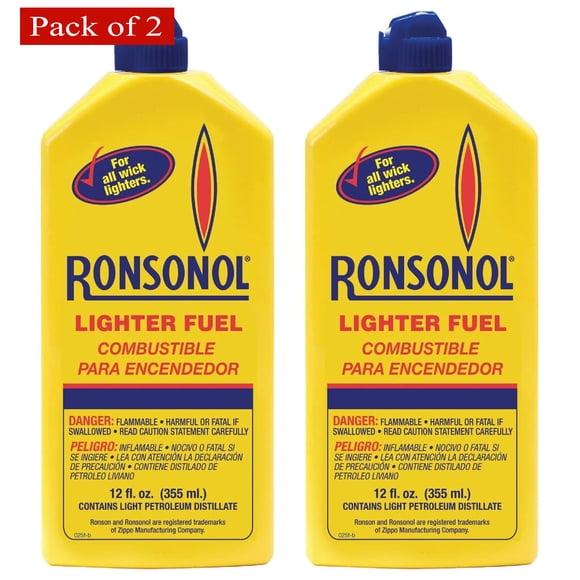 Ronson 12 Ounces Ronsonol Lighter Fuel (Pack of 2)