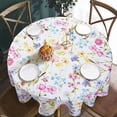 thumbnail image 2 of Nappe Ronde pour Table Ronde 60 * 60 Po Nappes Imperméables pour Patio Housse de Table Extérieure, 2 of 5