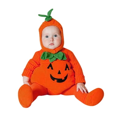 2025 Bébé Garçon Fille Cache-Couche Paquet Sans Manches Halloween Citrouille Chandail à Capuchon Bébé Garçon Vêtements Barboteuse Cache-Couche+chaussures