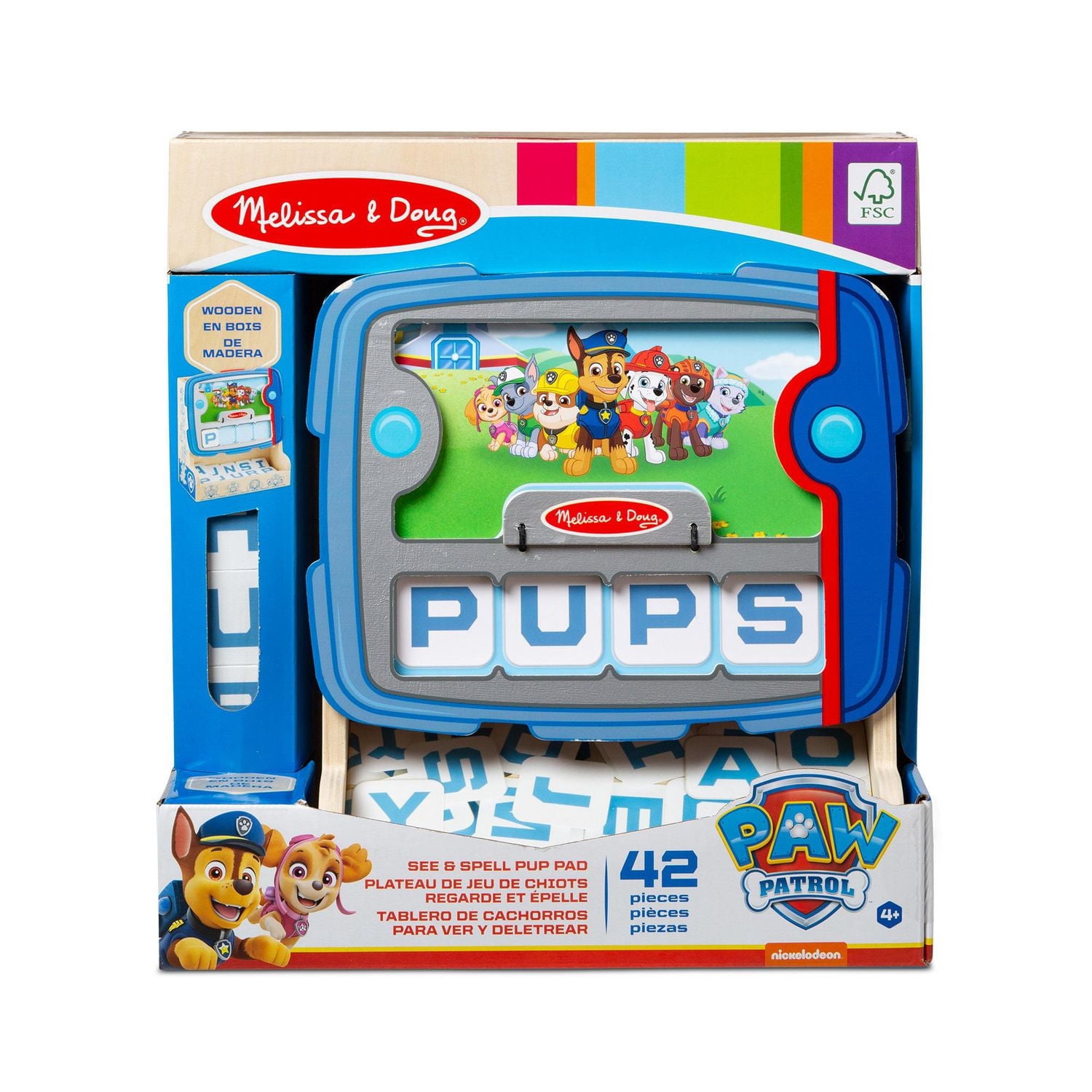 Melissa & Doug PAW Patrol PP Plateau de jeu de chiots Regarde et épelle