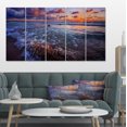 thumbnail image 1 of Cloudy Sky and Stormy Waves - Seashore Canvas Art Print, 1 of 1