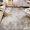 thumbnail image 1 of x Area Rug Living Room Rugs Washable Neutral Modern Abstract Soft Thin Large Rug Indoor Floor No Slip Rug Carpet for Bedroom Under Dining Table Home Office Decor Grey, 1 of 9